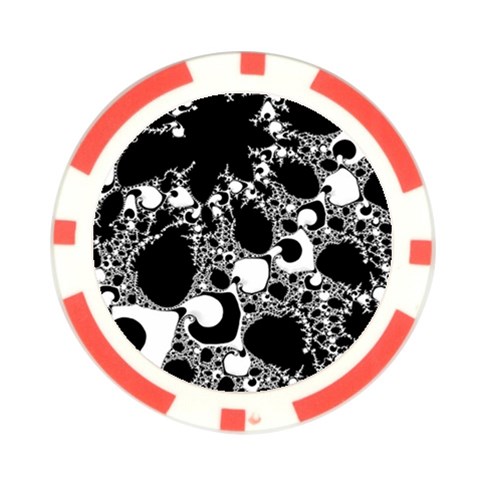 Special Fractal 04 B&w Poker Chip (10 Pack) from ArtsNow.com Front