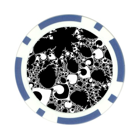 Special Fractal 04 B&w Poker Chip (10 Pack) from ArtsNow.com Front