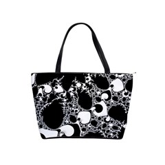 Special Fractal 04 B&w Large Shoulder Bag from ArtsNow.com Front