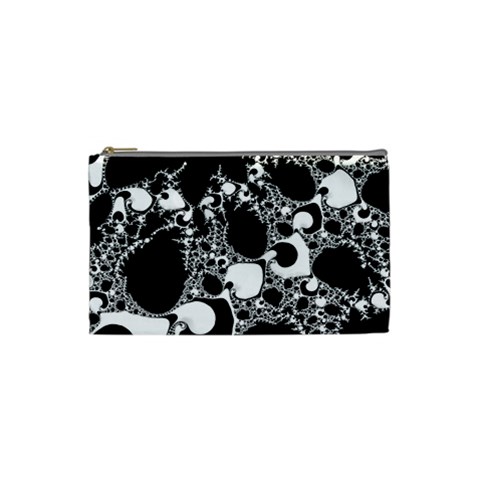 Special Fractal 04 B&w Cosmetic Bag (Small) from ArtsNow.com Front