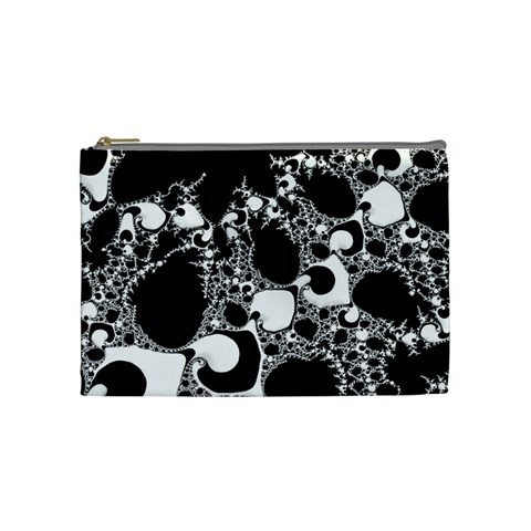 Special Fractal 04 B&w Cosmetic Bag (Medium) from ArtsNow.com Front