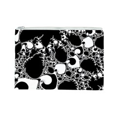 Special Fractal 04 B&w Cosmetic Bag (Large) from ArtsNow.com Front