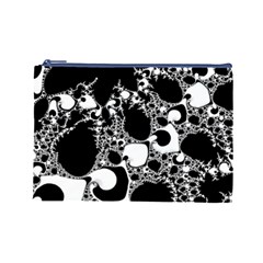 Special Fractal 04 B&w Cosmetic Bag (Large) from ArtsNow.com Front