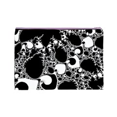 Special Fractal 04 B&w Cosmetic Bag (Large) from ArtsNow.com Back