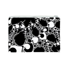 Special Fractal 04 B&w Cosmetic Bag (Large) from ArtsNow.com Back