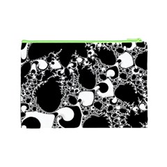 Special Fractal 04 B&w Cosmetic Bag (Large) from ArtsNow.com Back