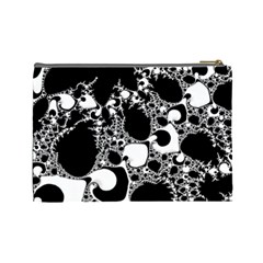 Special Fractal 04 B&w Cosmetic Bag (Large) from ArtsNow.com Back