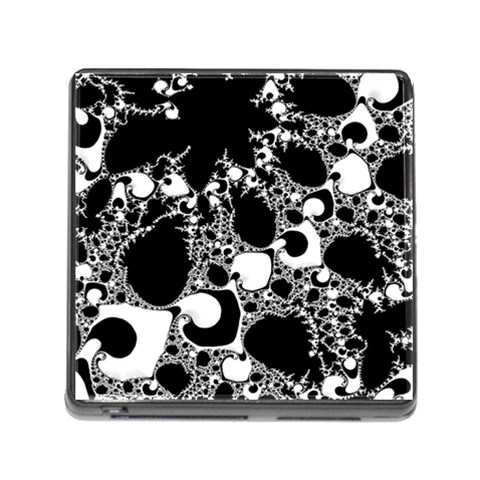 Special Fractal 04 B&w Memory Card Reader with Storage (Square) from ArtsNow.com Front