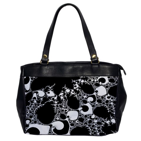 Special Fractal 04 B&w Oversize Office Handbag (One Side) from ArtsNow.com Front