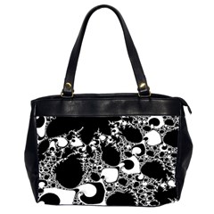 Special Fractal 04 B&w Oversize Office Handbag (Two Sides) from ArtsNow.com Front