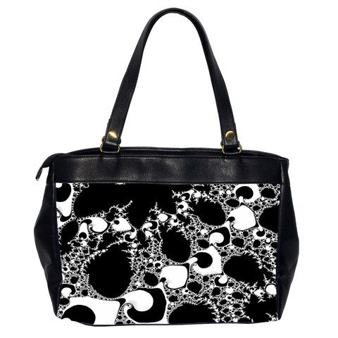 Special Fractal 04 B&w Oversize Office Handbag (Two Sides) from ArtsNow.com Back