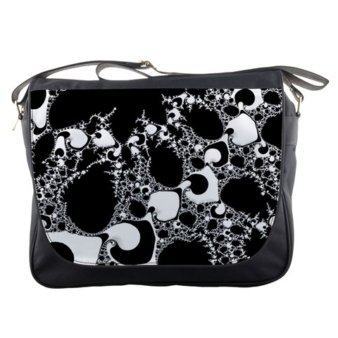 Special Fractal 04 B&w Messenger Bag from ArtsNow.com Front