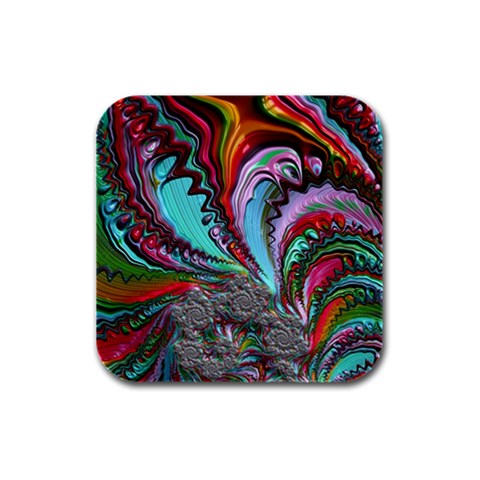 Special Fractal 02 Red Drink Coasters 4 Pack (Square) from ArtsNow.com Front