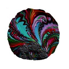 Special Fractal 02 Red 15  Premium Round Cushion  from ArtsNow.com Front