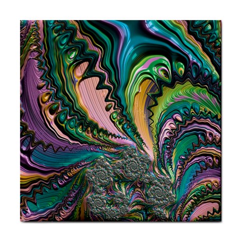 Special Fractal 02 Purple Ceramic Tile from ArtsNow.com Front