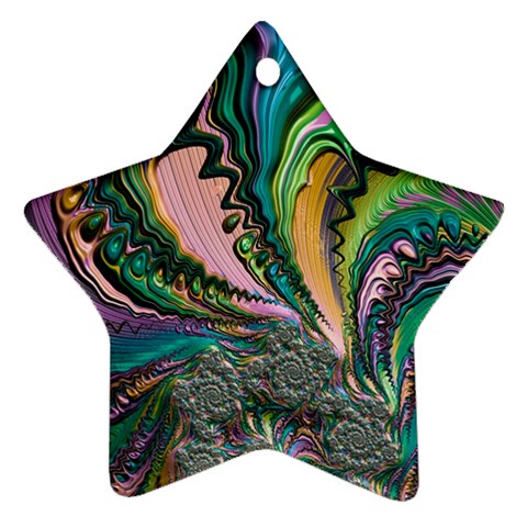 Special Fractal 02 Purple Star Ornament from ArtsNow.com Front