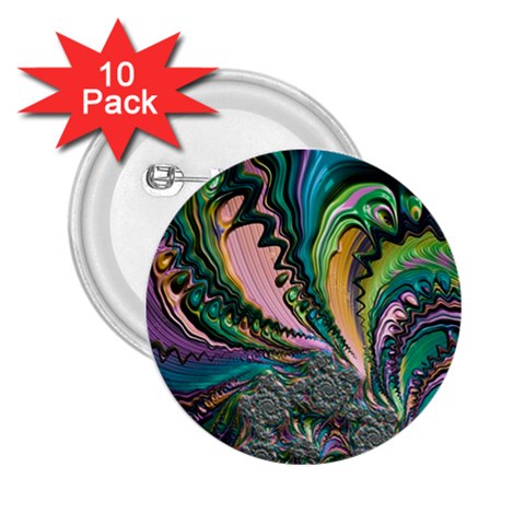 Special Fractal 02 Purple 2.25  Button (10 pack) from ArtsNow.com Front