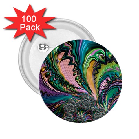 Special Fractal 02 Purple 2.25  Button (100 pack) from ArtsNow.com Front