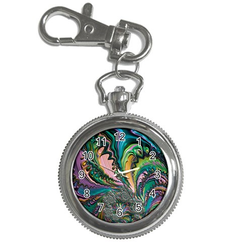 Special Fractal 02 Purple Key Chain Watch from ArtsNow.com Front