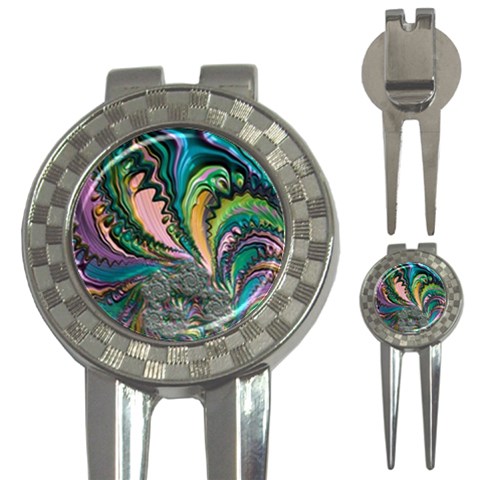 Special Fractal 02 Purple Golf Pitchfork & Ball Marker from ArtsNow.com Front