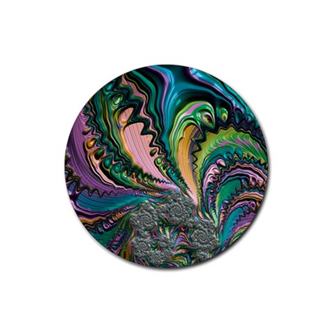 Special Fractal 02 Purple Drink Coaster (Round) from ArtsNow.com Front