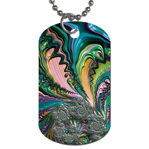 Special Fractal 02 Purple Dog Tag (One Sided) from ArtsNow.com Front