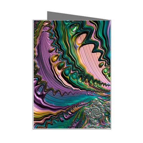 Special Fractal 02 Purple Mini Greeting Card from ArtsNow.com Right