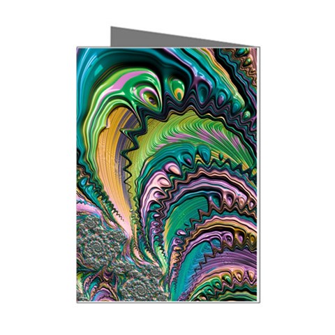 Special Fractal 02 Purple Mini Greeting Card (8 Pack) from ArtsNow.com Left