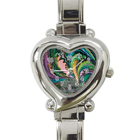 Special Fractal 02 Purple Heart Italian Charm Watch  from ArtsNow.com Front