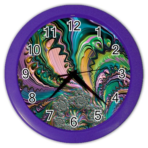 Special Fractal 02 Purple Wall Clock (Color) from ArtsNow.com Front