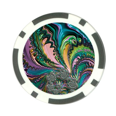 Special Fractal 02 Purple Poker Chip (10 Pack) from ArtsNow.com Front