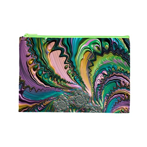 Special Fractal 02 Purple Cosmetic Bag (Large) from ArtsNow.com Front