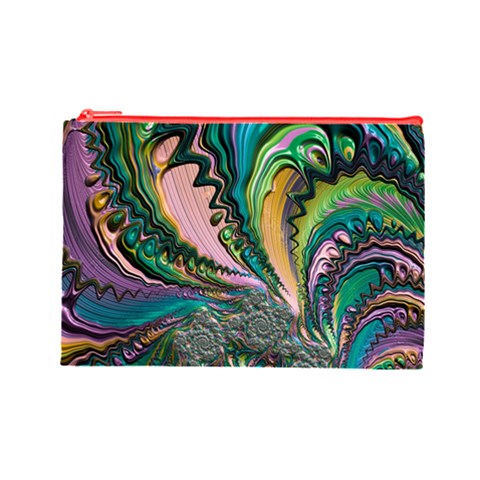 Special Fractal 02 Purple Cosmetic Bag (Large) from ArtsNow.com Front