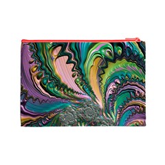 Special Fractal 02 Purple Cosmetic Bag (Large) from ArtsNow.com Back