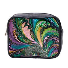 Special Fractal 02 Purple Mini Travel Toiletry Bag (Two Sides) from ArtsNow.com Front