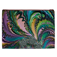 Special Fractal 02 Purple Cosmetic Bag (XXL) from ArtsNow.com Back