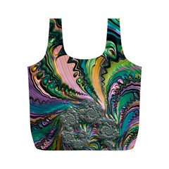 Special Fractal 02 Purple Reusable Bag (M) from ArtsNow.com Front