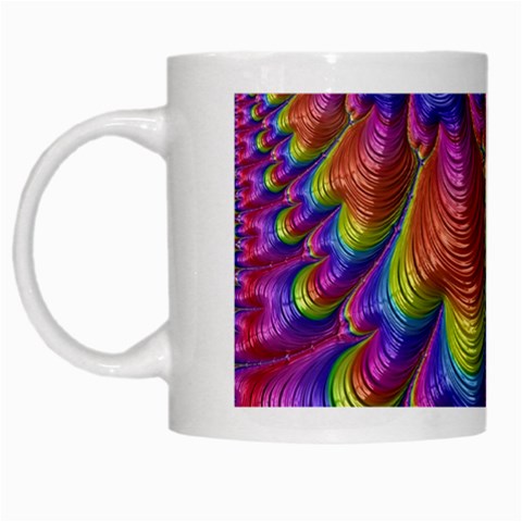 Radiant Sunday Neon White Coffee Mug from ArtsNow.com Left