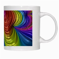 Radiant Sunday Neon White Coffee Mug from ArtsNow.com Right