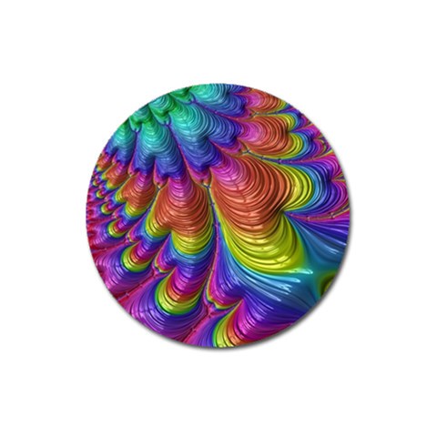 Radiant Sunday Neon Magnet 3  (Round) from ArtsNow.com Front