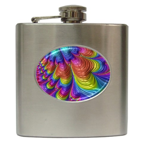 Radiant Sunday Neon Hip Flask from ArtsNow.com Front