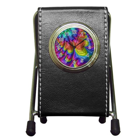 Radiant Sunday Neon Stationery Holder Clock from ArtsNow.com Front