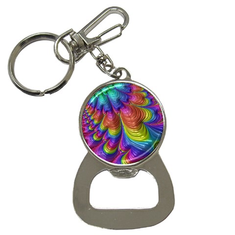 Radiant Sunday Neon Bottle Opener Key Chain from ArtsNow.com Front