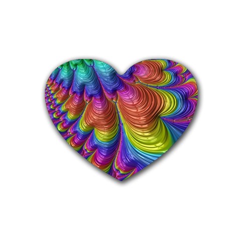 Radiant Sunday Neon Drink Coasters 4 Pack (Heart)  from ArtsNow.com Front