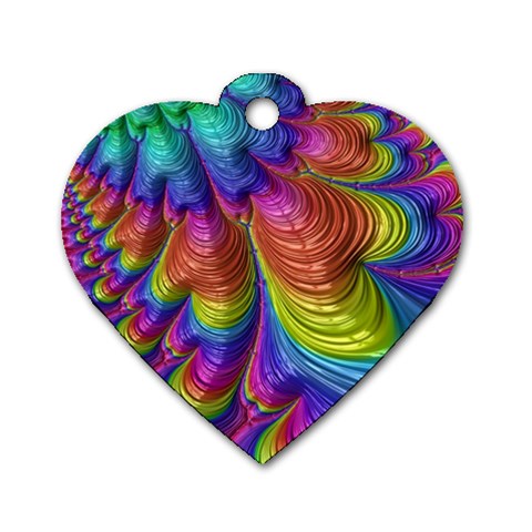 Radiant Sunday Neon Dog Tag Heart (One Sided)  from ArtsNow.com Front