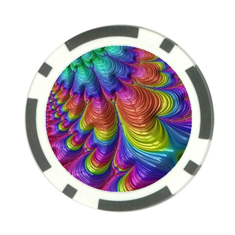 Radiant Sunday Neon Poker Chip from ArtsNow.com Front