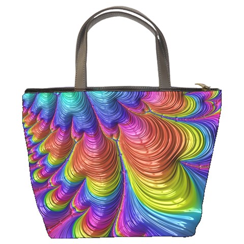 Radiant Sunday Neon Bucket Handbag from ArtsNow.com Back