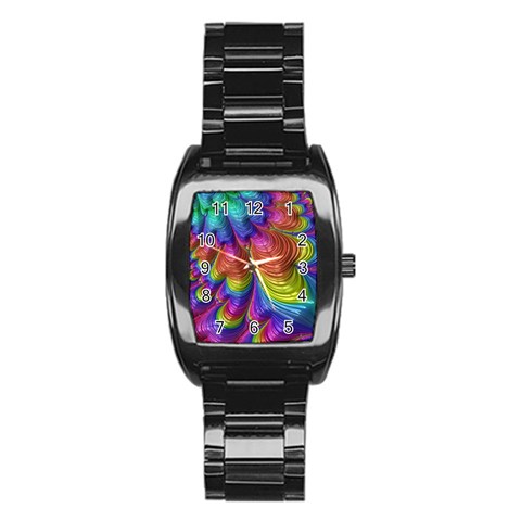 Radiant Sunday Neon Stainless Steel Barrel Watch from ArtsNow.com Front