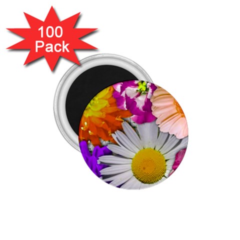 Lovely Flowers,purple 1.75  Button Magnet (100 pack) from ArtsNow.com Front