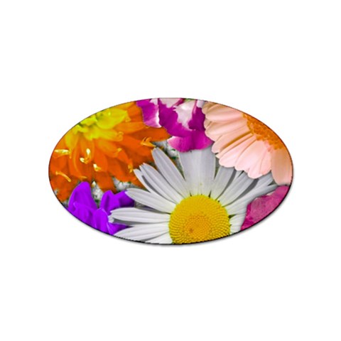 Lovely Flowers,purple Sticker (Oval) from ArtsNow.com Front